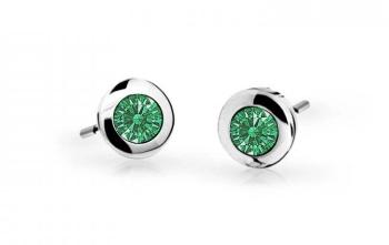 Cutie Jewellery Detské náušnice z bieleho zlata C1537-30-X-2 zelená