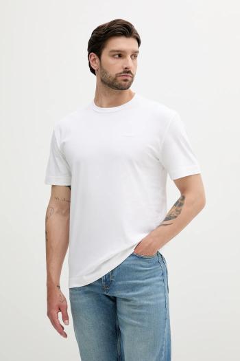 Bavlnené tričko Calvin Klein pánske,biela farba,jednofarebné,K10K112749