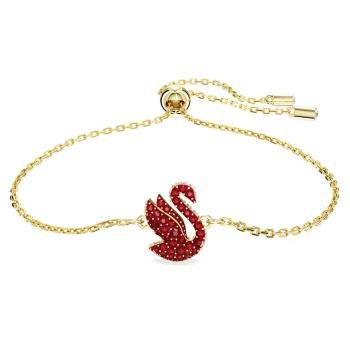 Swarovski Pôvabný pozlátený náramok s labutou Iconic Swan 5656841