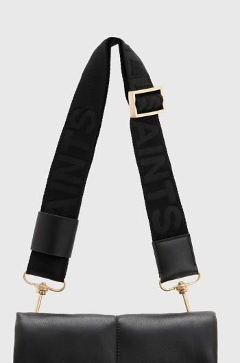 Kožená kabelka AllSaints EZRA QUILT CROSSBODY čierna farba, W305XB