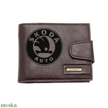 Gravírozott barna pénztárca - Skoda