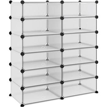Skrinka na topánky priehľadná 94,5 × 36,5 × 106 cm PP, 340564