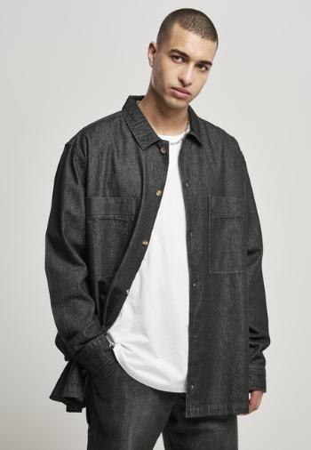 Urban Classics Oversized Denim Shirt black stone washed - L