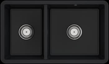 VILLEROY & BOCH VILLEROY & BOCH - Keramický drez Villeroy &amp; Boch podstavný Subway 80 U, 338801R7, Pure Black 338801R7