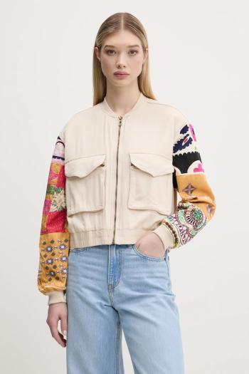 Bunda Desigual AUSTIN béžová farba, prechodná, 25SWEW51