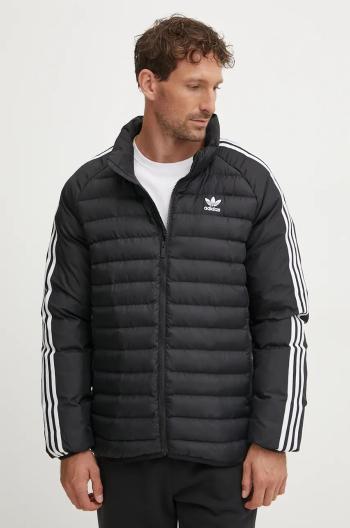 Bunda adidas Originals Padded Coll pánska, čierna farba, prechodná, IZ1835