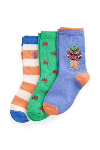Detské ponožky Polo Ralph Lauren 3-pak 443969087001