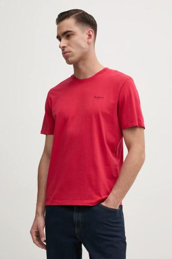 Bavlnené tričko Pepe Jeans Jacko pánske, červená farba, jednofarebné, PM508664