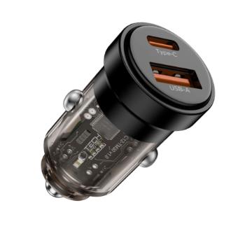 Tech-Protect CC03 autonabíjačka USB / USB-C 45W PD QC, čierna