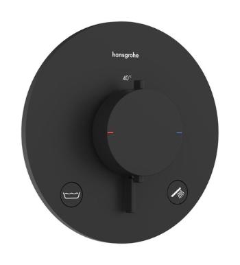 Sprchová a vaňová batéria Hansgrohe Ecostat Comfort S bez podomietkového telesa matná čierna 33718670