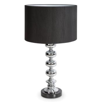ArtFir Stolná lampa NIKI 01 | strieborná/čierna 36 x 23 x 61 cm