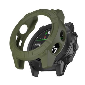 TPU HALF COVER Kryt pre Garmin Descent G2 tmavozelený