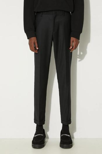 Vlnené nohavice Paul Smith čierna farba, strih chinos, M1R-150M-N00109