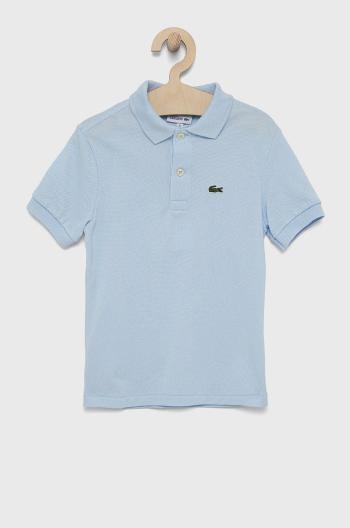 Detská bavlenná polokošeľa Lacoste jednofarebný