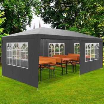 Záhradný altánok 3x6m antracit SH06AN Dekorhome