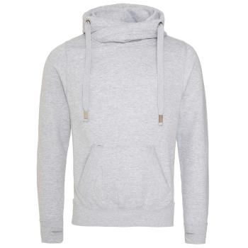 Just Hoods Mikina s prekríženým golierom - Šedý melír | XL