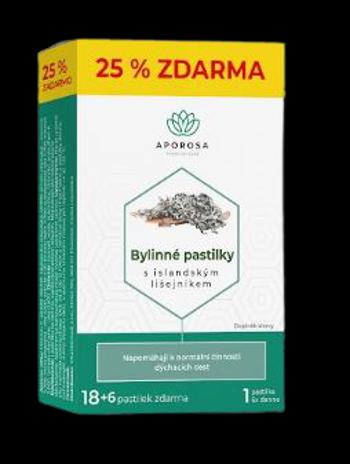 APOROSA Bylinné pastilky s islandským lišajníkom 24 pastiliek