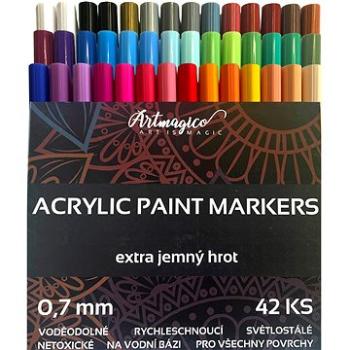 Artmagico Akrylový popisovač s extra jemným hrotom (0,7 mm) 42 ks (0011)