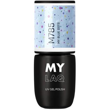 MYLAQ UV Gel Polish gélový lak na nechty odtieň My Blue Dots 5 ml