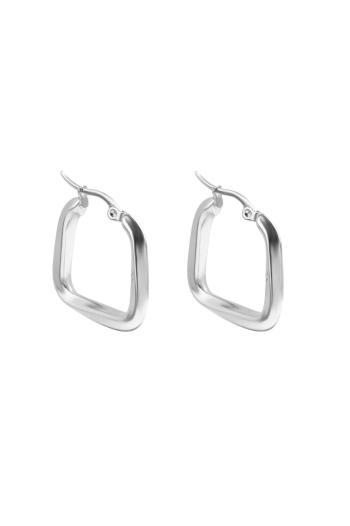 Marc Malone Moderné oceľové náušnice Kate Silver Earrings MCE250267S
