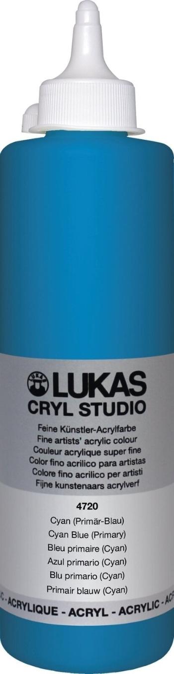 Lukas Cryl Studio Plastic Bottle Akrylová farba Cyan Blue (Primary) 500 ml 1 ks