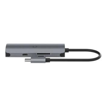 Hub 6in1 USB-C do 3x USB, USB-C, SD Card, Micro SD Card Cygnett S...