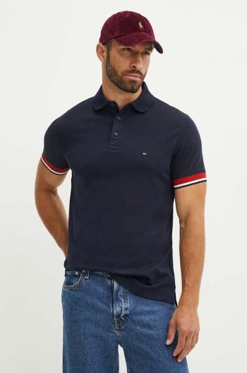 Bavlnené polo tričko Tommy Hilfiger tmavomodrá farba, jednofarebný, MW0MW35588