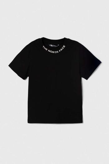 Bavlnené tričko The North Face NEW SS ZUMU TEE čierna farba, s potlačou