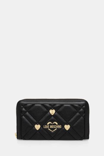Peňaženka Love Moschino dámska, čierna farba, JC5654PP1