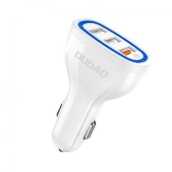 Dudao R7S autonabíjačka 3x USB QC 3.0 2.4A 18W, biela (R7S white)