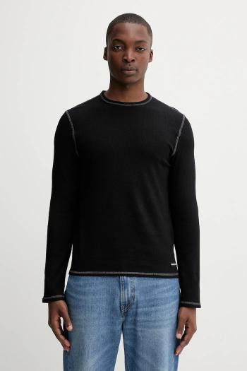 Tričko s dlhým rukávom Guess Jeans čierna farba, jednofarebné, M5YI00 KCXB1