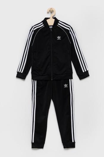 Detská tepláková súprava adidas Originals H25260 čierna farba