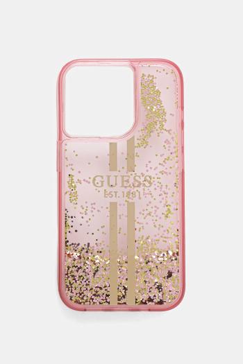 Puzdro na mobil Guess iPhone 15 Pro 6.1" ružová farba, GUHCP15LLFCSEGP