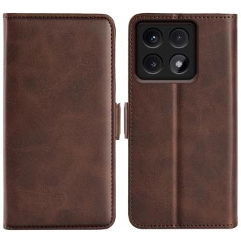 SIDE Peňaženkové puzdro pre Xiaomi 14T Pro tmavohnedé