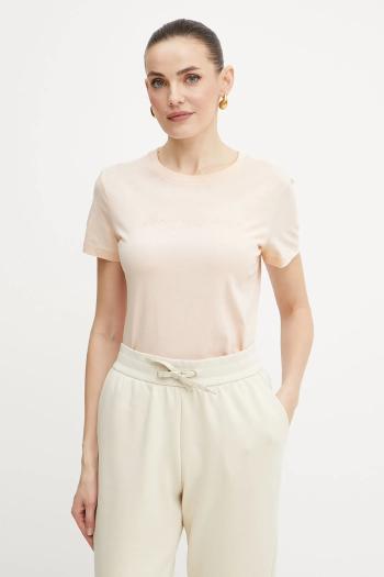 Bavlnené tričko Armani Exchange dámske, ružová farba, XW000839 AF10356