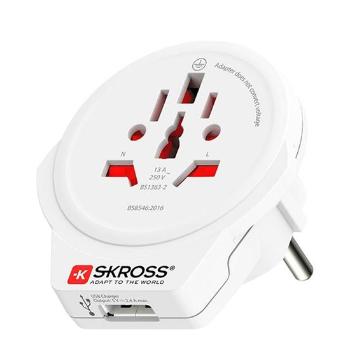 Adaptér cestovný SKROSS PA30 USB pre cudzincov v ČR