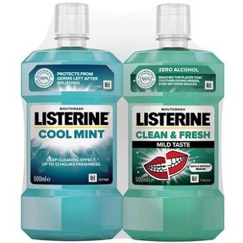 LISTERINE CoolMint 500 ml + Clean & Fresh 500 ml (3574661737713)