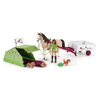 Schleich Sarah s koníkom a zvvieratká kempujú 42533 (4059433572635)