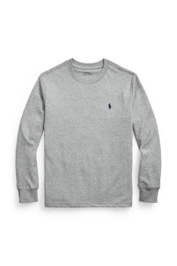 Tričko s dlhým rukávom Polo Ralph Lauren šedá farba, 323843804005