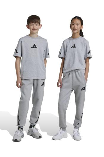 Detské tepláky adidas J Z.N.E. PT šedá farba, s potlačou, JI7543