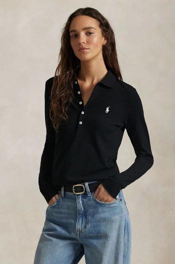 Tričko s dlhým rukávom Polo Ralph Lauren dámske, čierna farba, 211958949