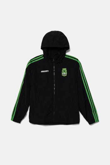 Detská bunda adidas Originals MINECRAFT čierna farba, KD9834