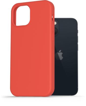 Telefon tok AlzaGuard Premium Liquid Silicone Case iPhone 13 Mini piros tok