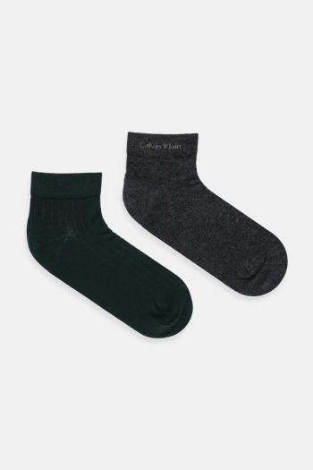 Ponožky Calvin Klein 2-pak zelená farba, 701235972