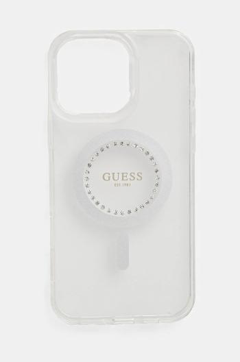 Puzdro na mobil Guess iPhone 16 Pro Max 6.9 biela farba, GUHMP16XPFTDTEH