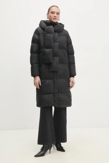 Bunda Answear.LAB dámska, čierna farba, zimná, oversize