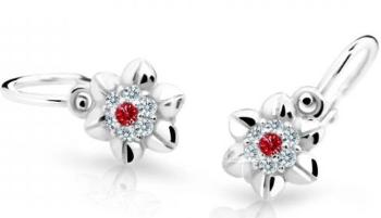 Cutie Jewellery Roztomilé detské náušnice z bieleho zlata C2202-10-X-2 červená