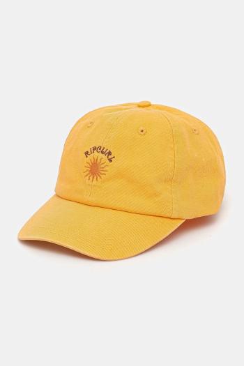 Bavlnená šiltovka Rip Curl dámska, oranžová farba, s nášivkou, 04QWHE