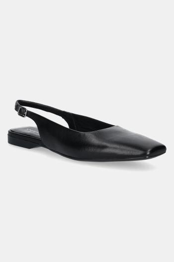 Kožené balerínky Vagabond Shoemakers DELIA čierna farba, s otvorenou pätou, 5907-201-20