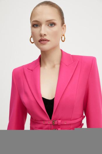 Sako Versace Jeans Couture ružová farba, jednoradové, jednofarebné, 77HAQ701 N0394